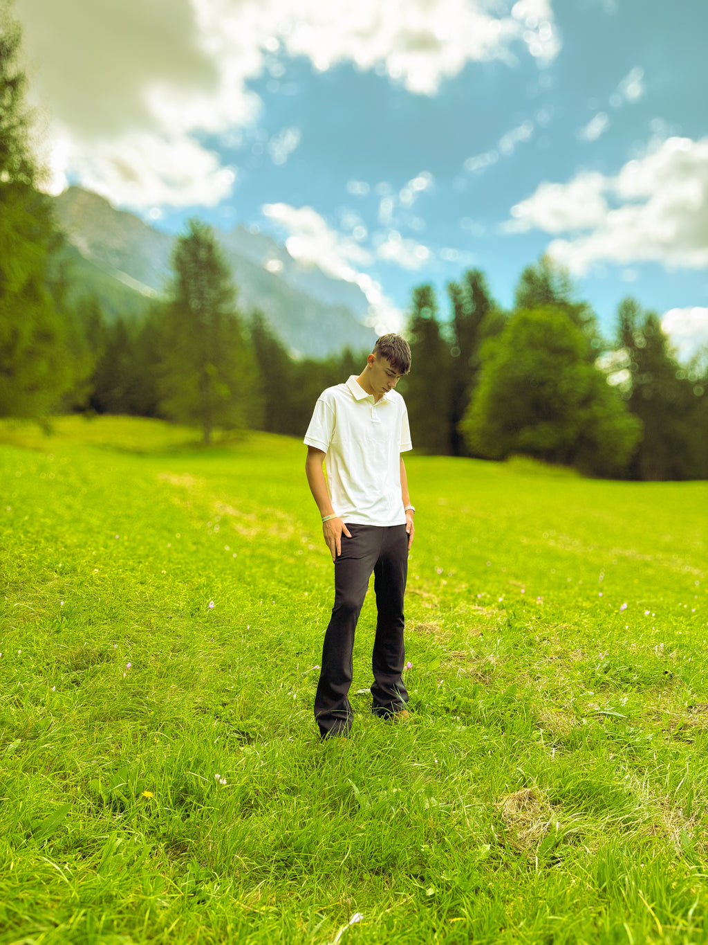 Lumiere Black Flared Sweatpants