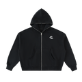 Double Zip Hoodie Black