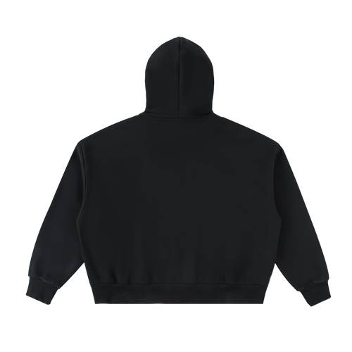 Double Zip Hoodie Black